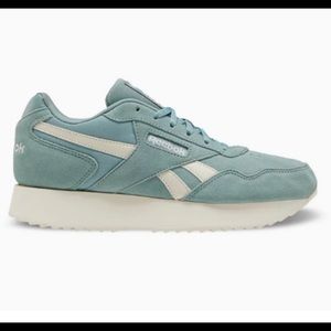 Reebok Classics Slate Aqua Harman Ripple Lace-Up Sneaker New Women's size 7.5